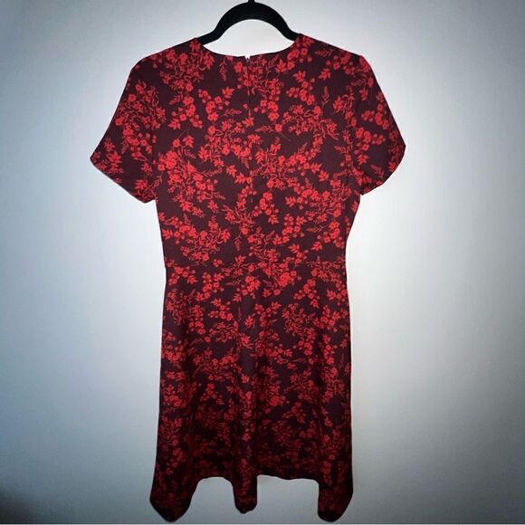 Banana Republic Factory Red Floral Dress - Sz 4 - Picture 5 of 13